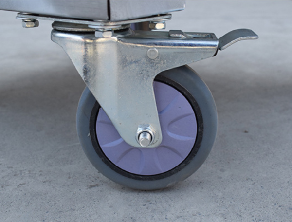 888 Stainless Steel Rice Storage Bin Trolley with Wheels