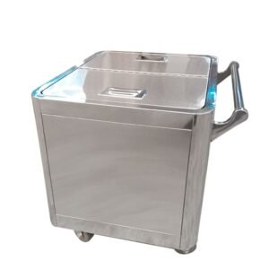 d5532538daaeb11e7f09f7eddd53ae7 Stainless Steel Rice Storage Bin Trolley with Wheels