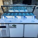 stainless steel pizza table